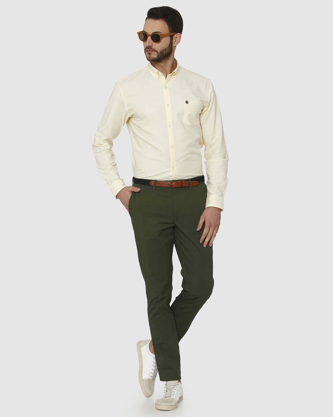 Green Slim Fit Chinos