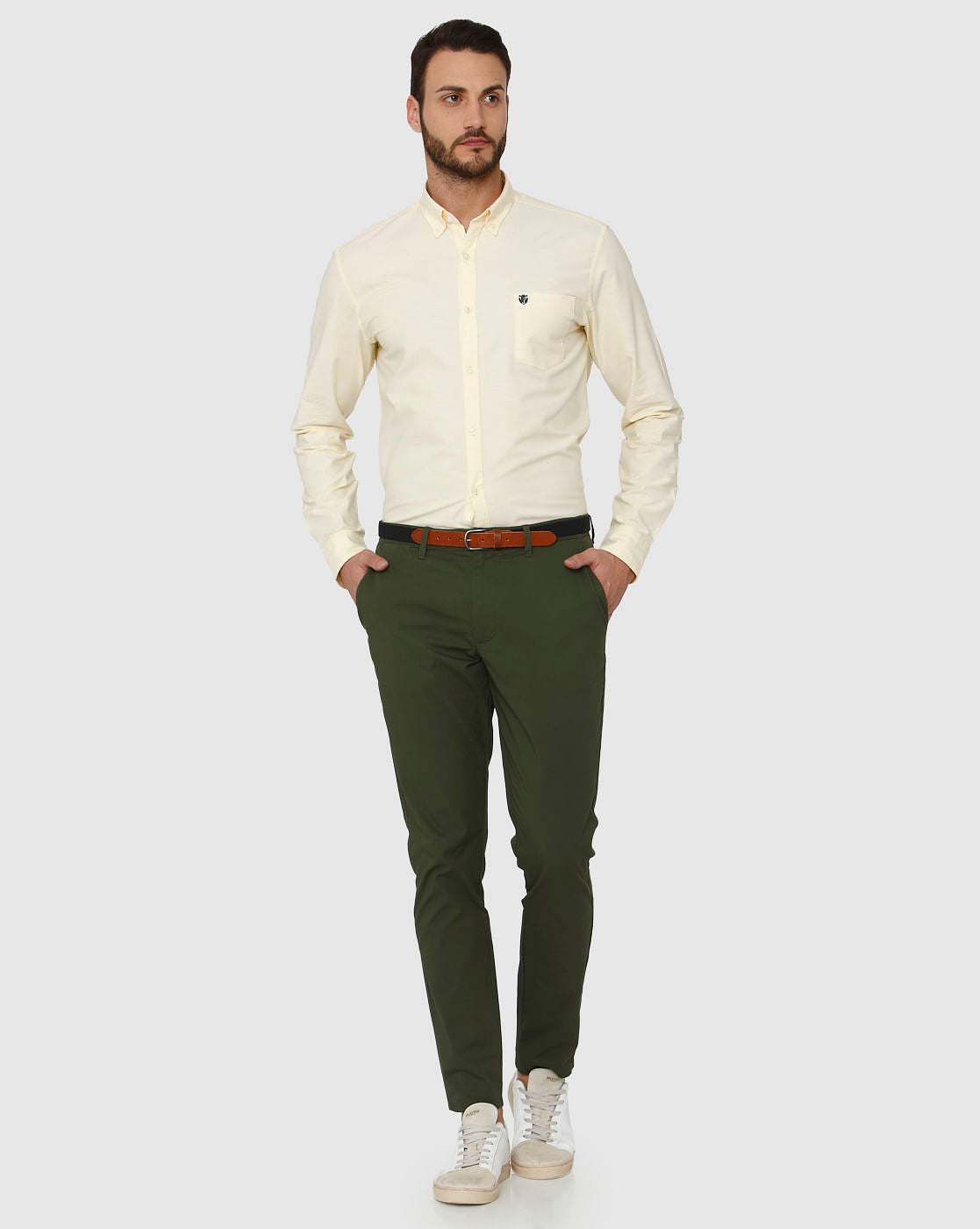 Green Slim Fit Chinos