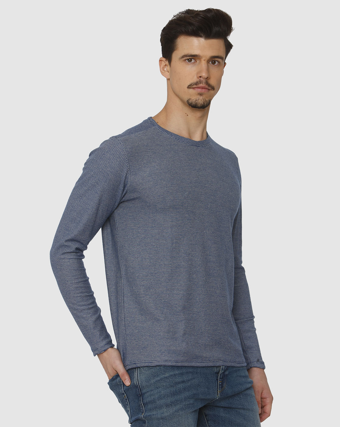 Blue Crew Neck T-Shirt