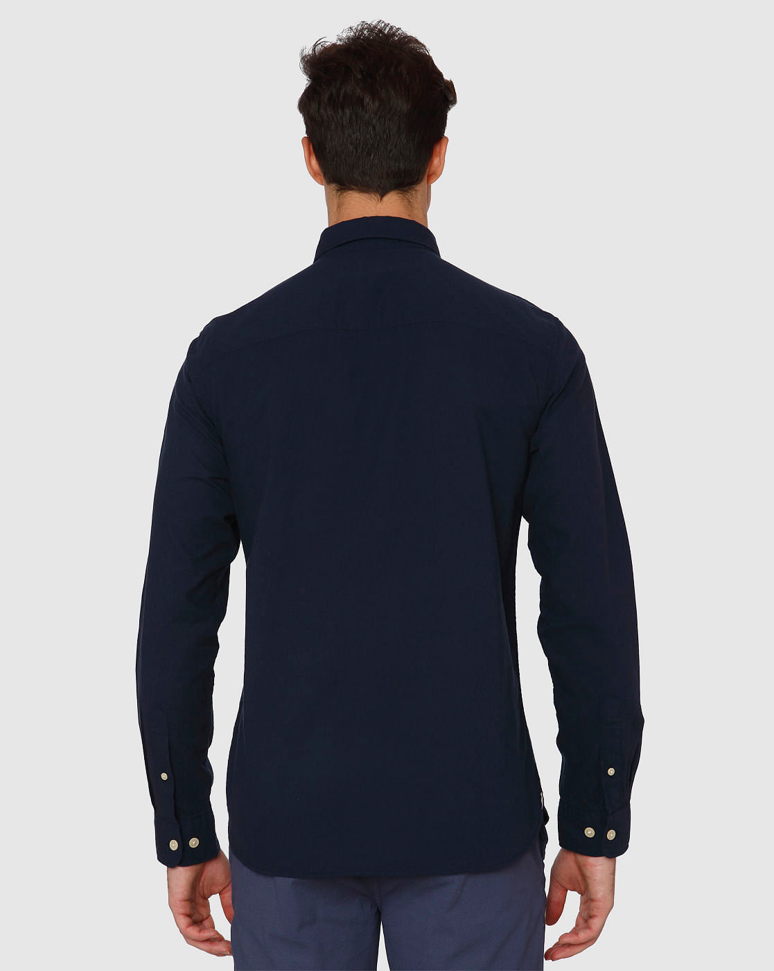 Navy Blue Full Sleeves Shirt
