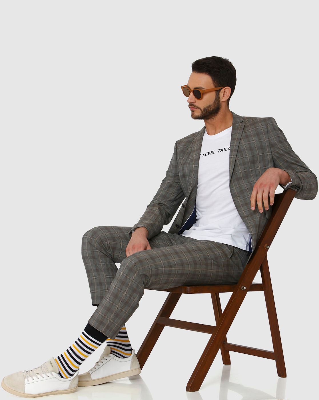 White Text Print Crew Neck T-Shirt