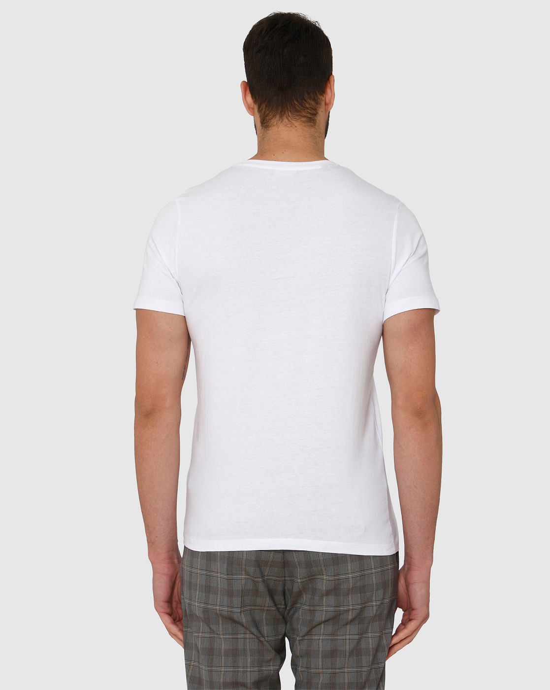 White Text Print Crew Neck T-Shirt