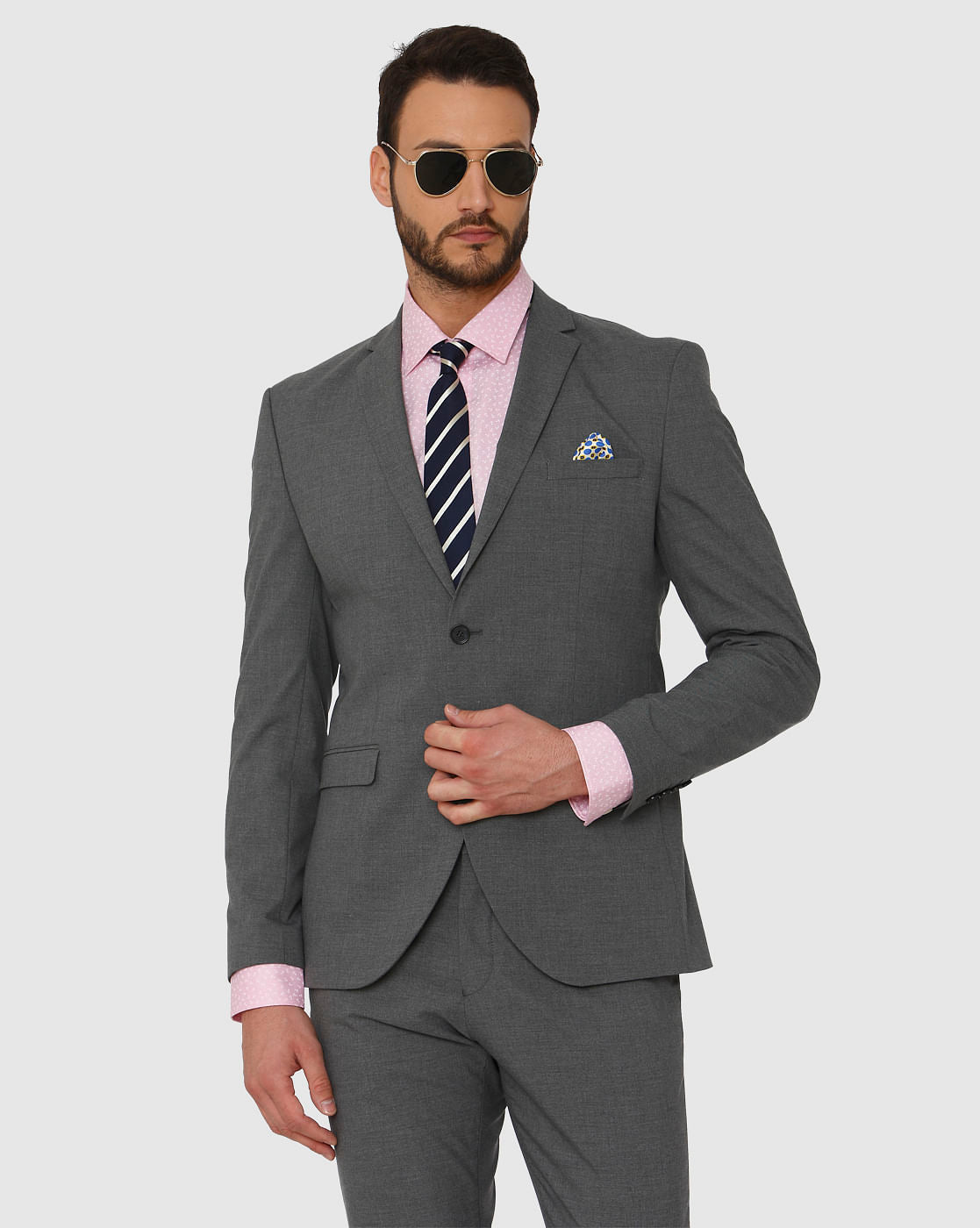 Pink All Over Print Full Sleeves Formal Shirt