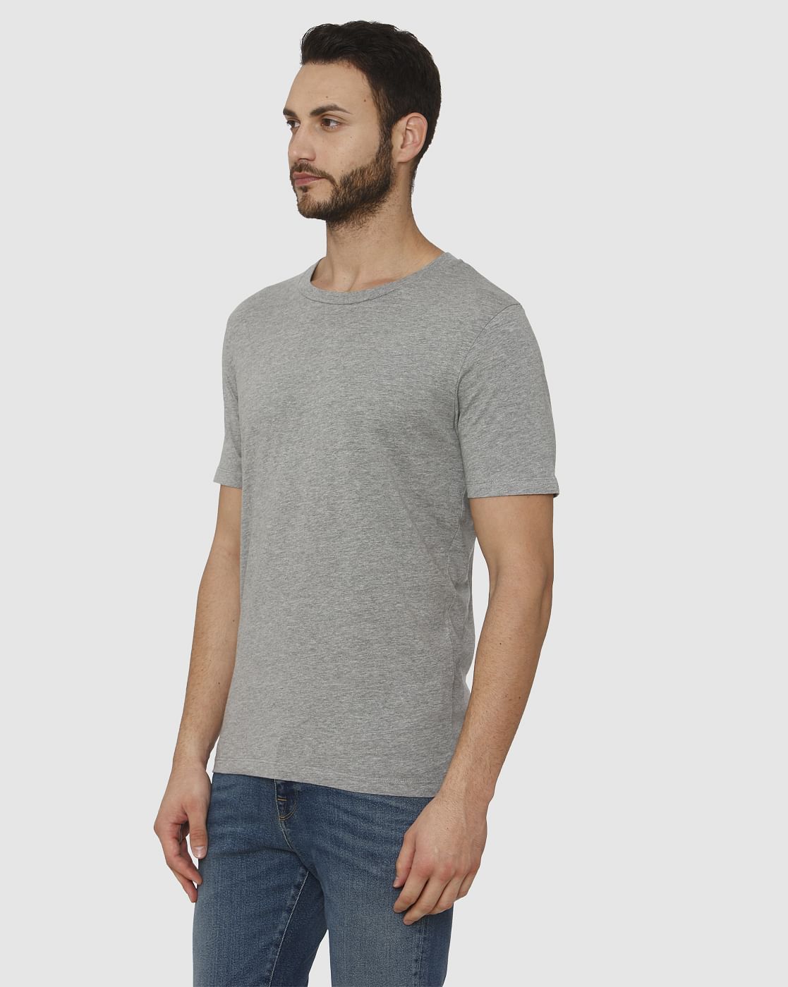 Grey Crew Neck T-Shirt