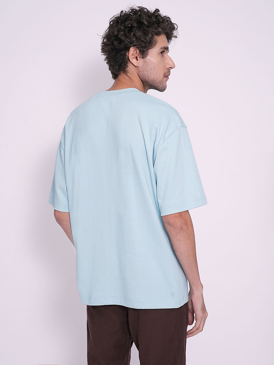 Light Blue Textured T-Shirt