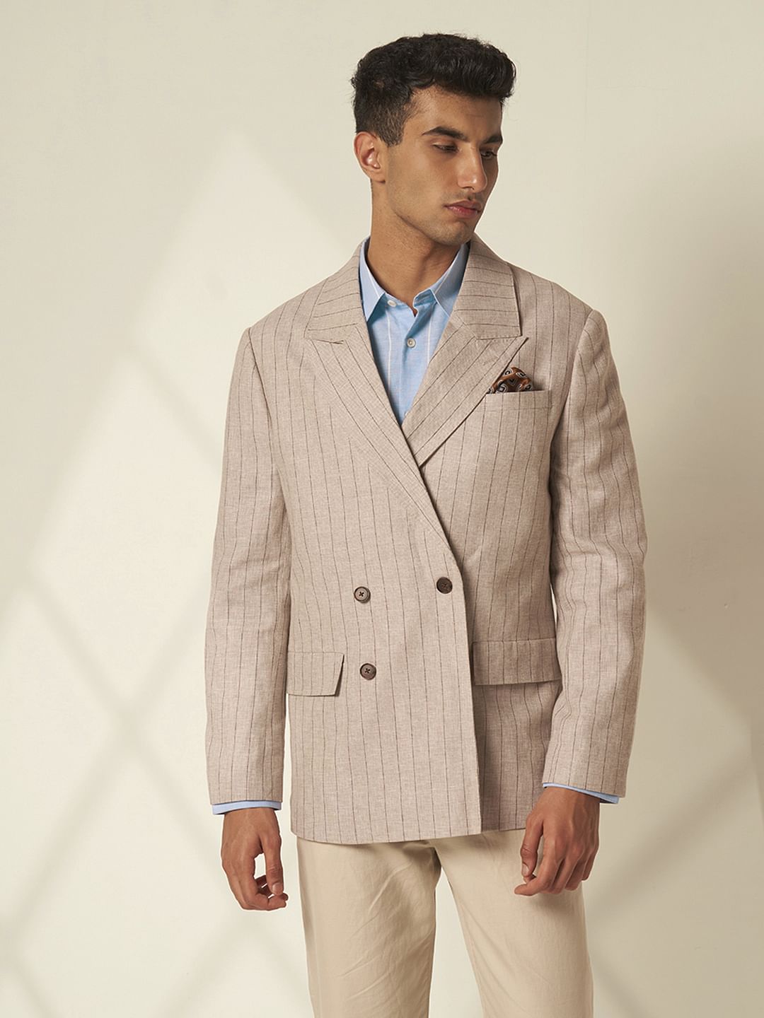 Blue Striped Linen Shirt