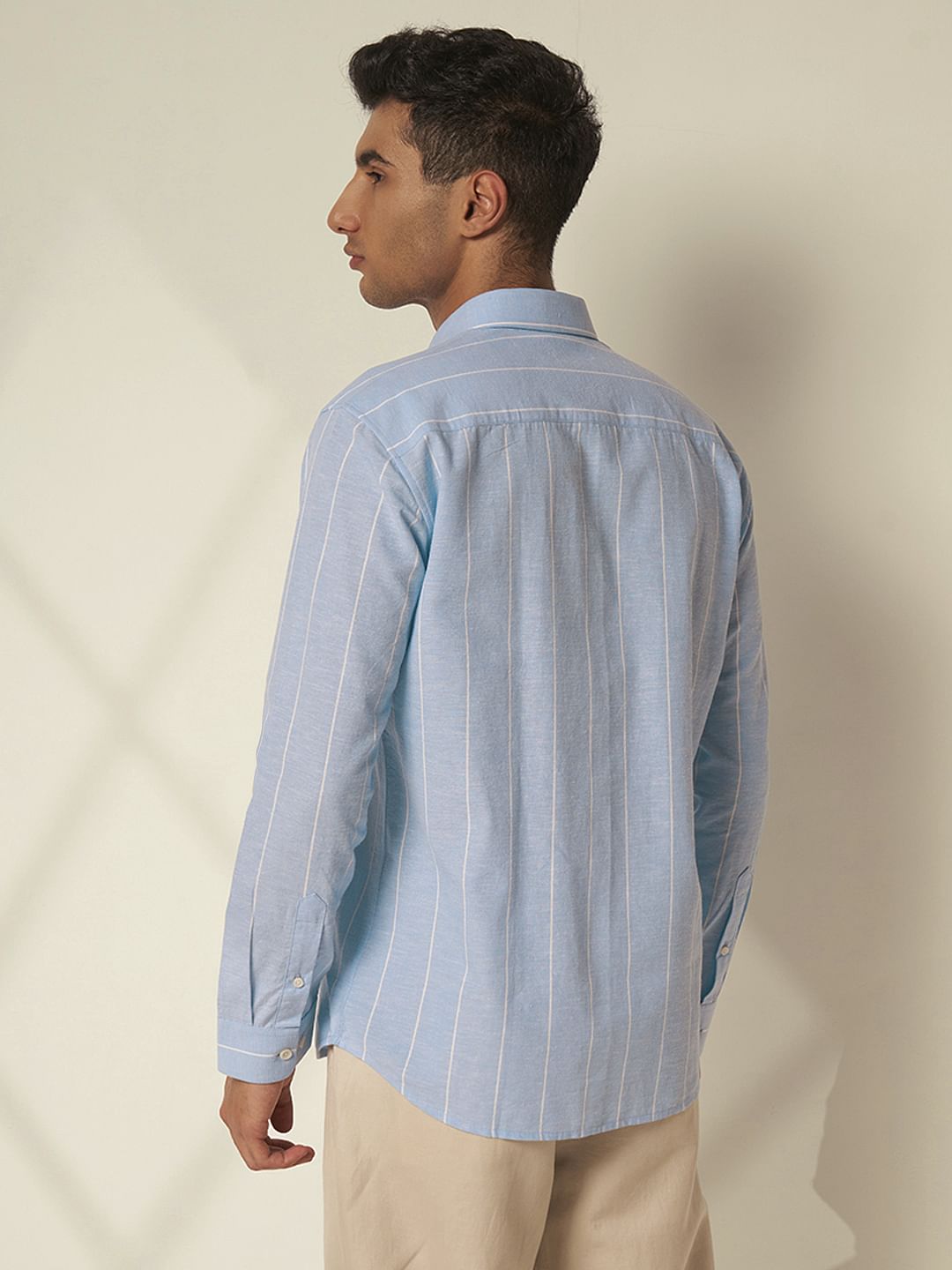 Blue Striped Linen Shirt