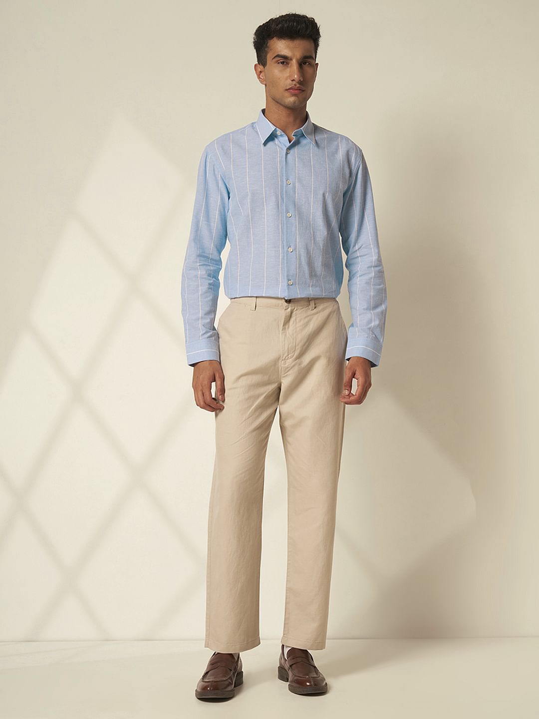 Blue Striped Linen Shirt