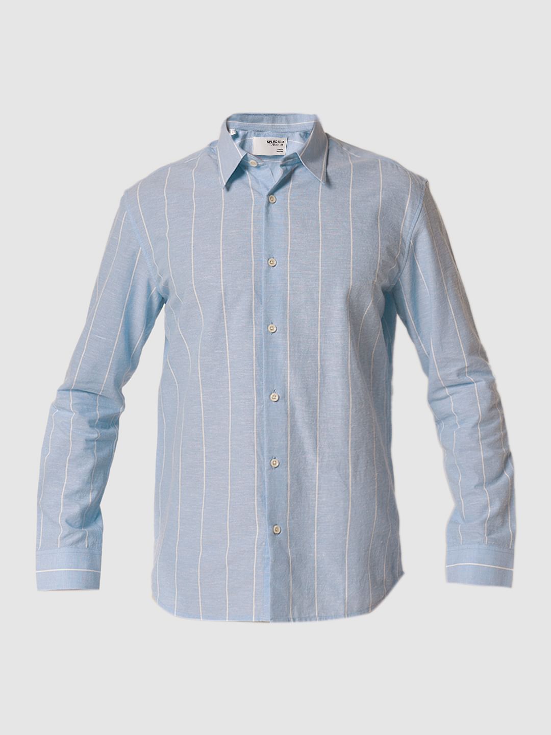 Blue Striped Linen Shirt