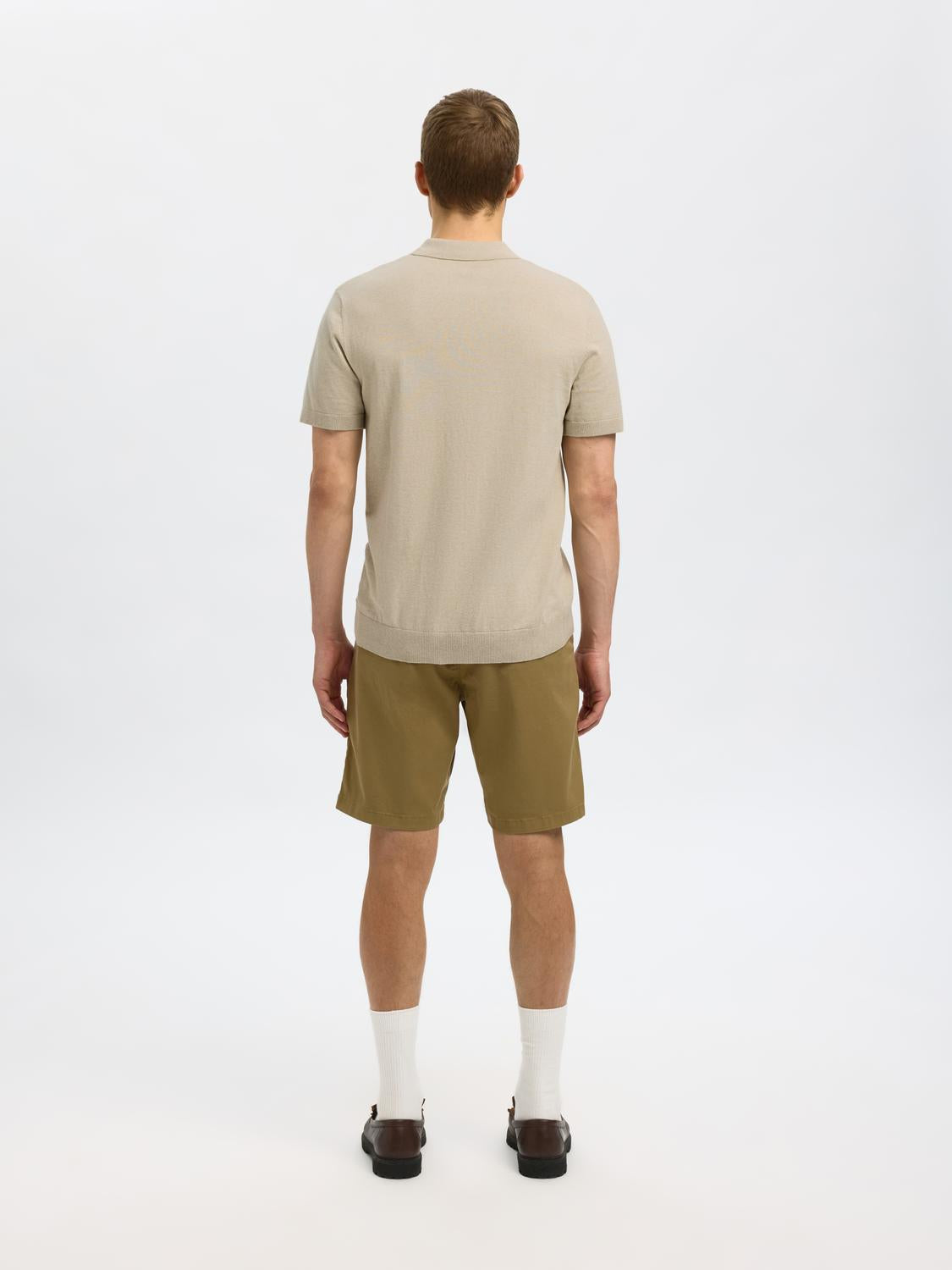 Oatmeal Knitted Polo