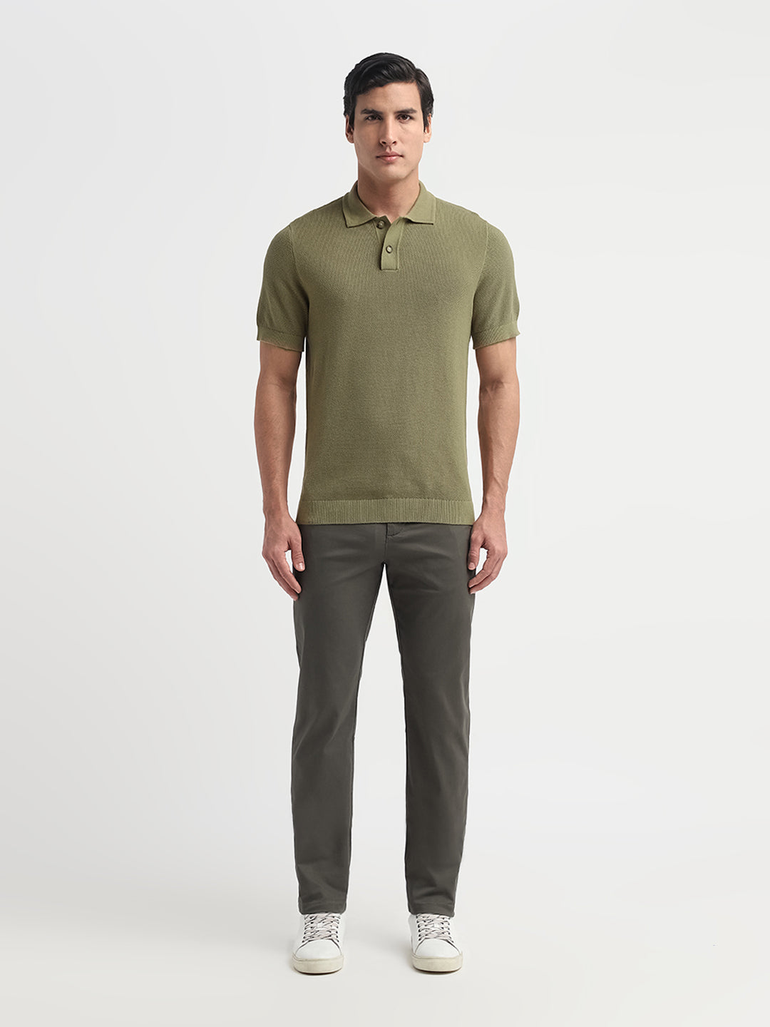Green Colibri Knitted Structured Polo