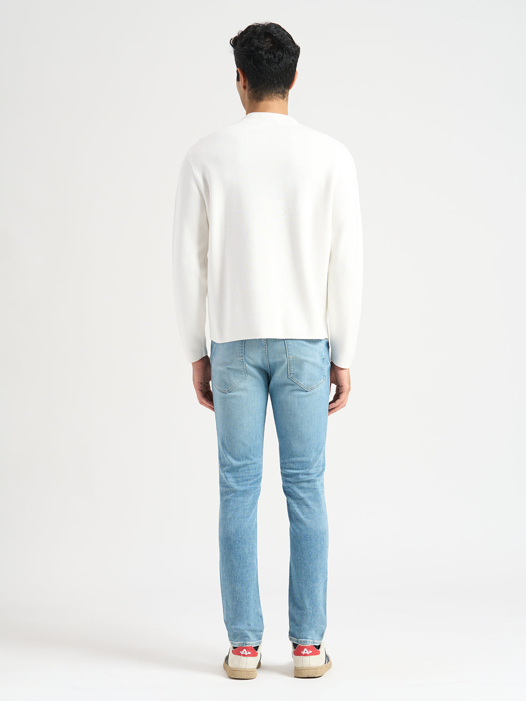 Mock Neck Light Knit - Off-White