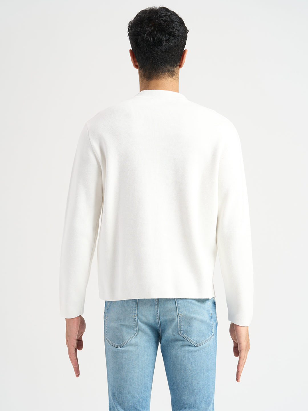 Mock Neck Light Knit - Off-White