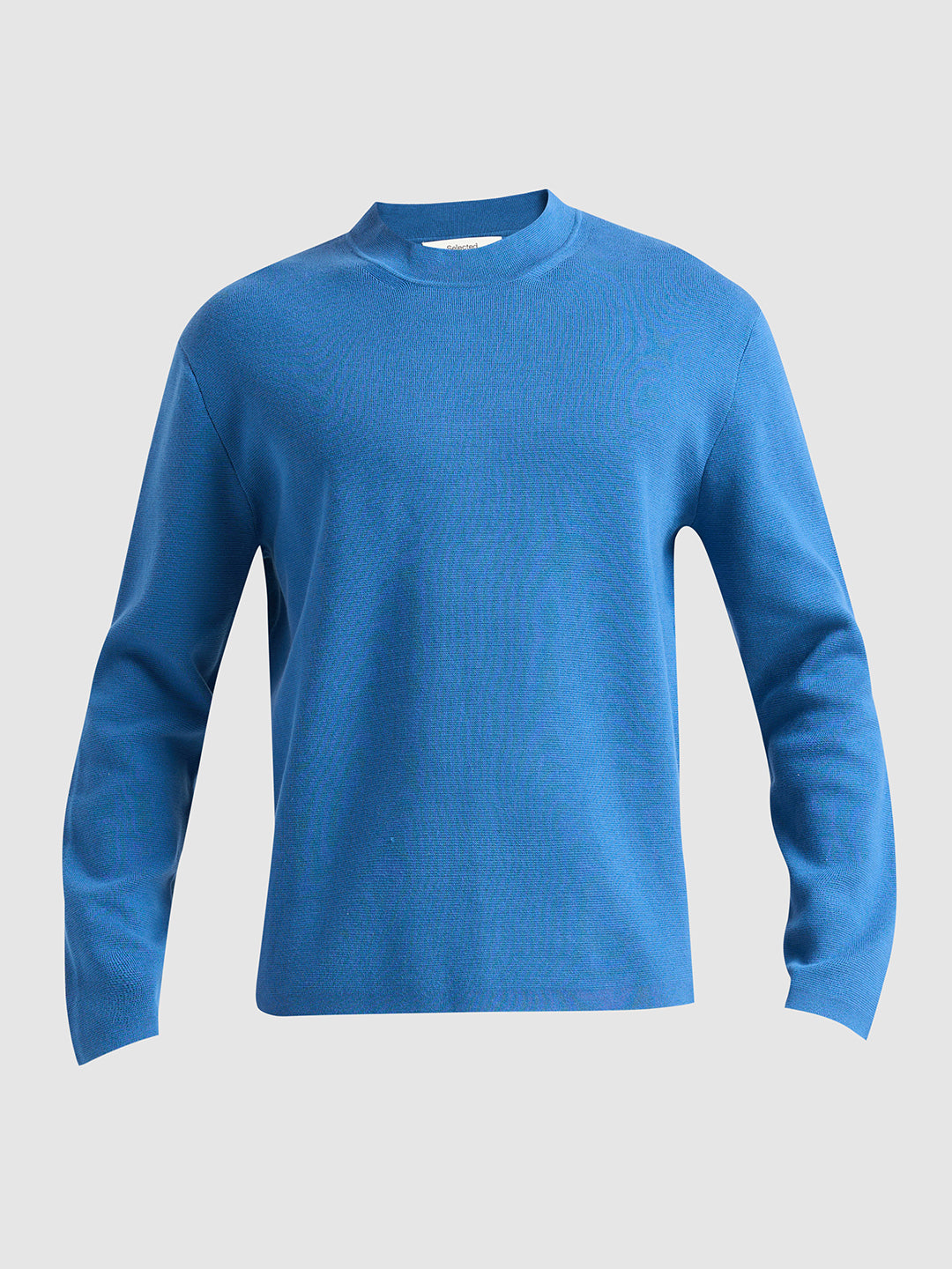 Mock Neck Light Knit - Blue