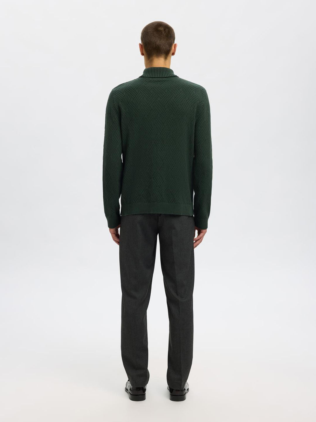 Organic Cotton Structured Turtleneck Pullover
