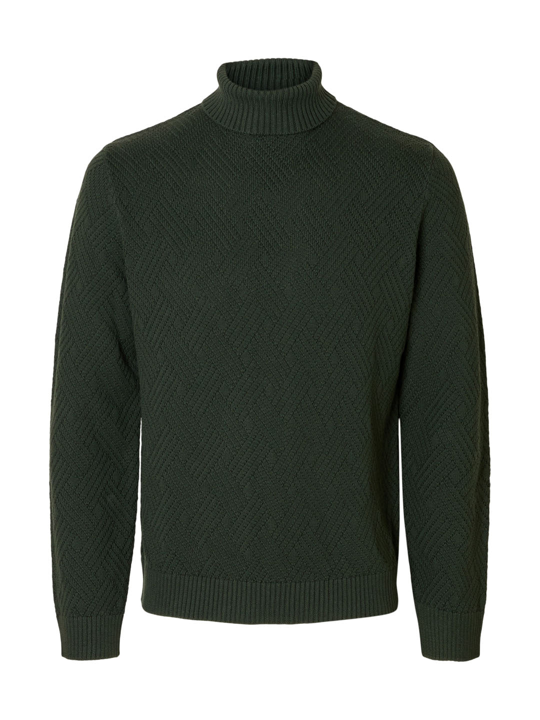 Organic Cotton Structured Turtleneck Pullover