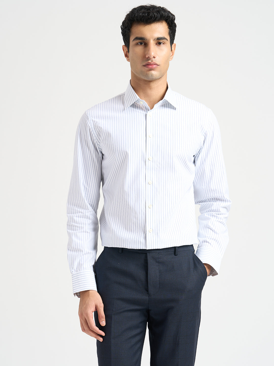 Striped Stretch Slim Fit Shirt