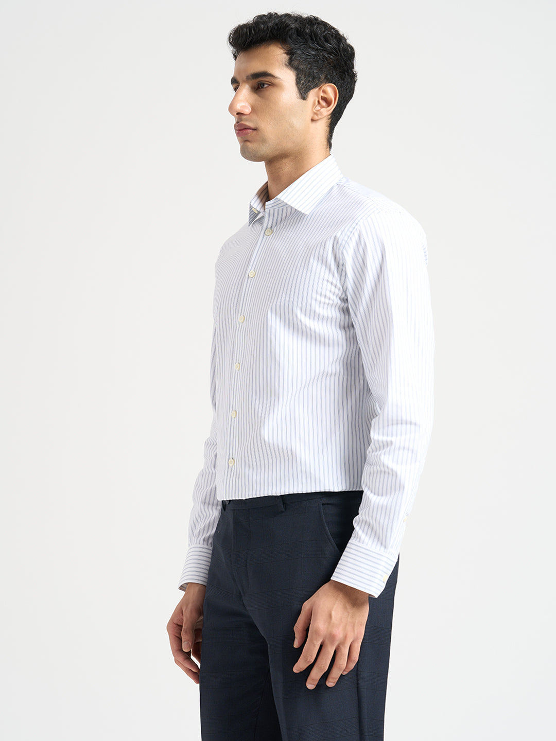 Striped Stretch Slim Fit Shirt
