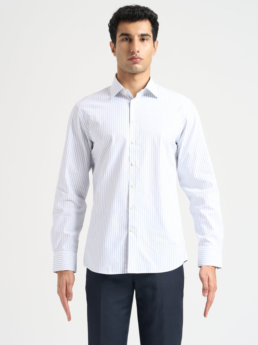 Striped Stretch Slim Fit Shirt