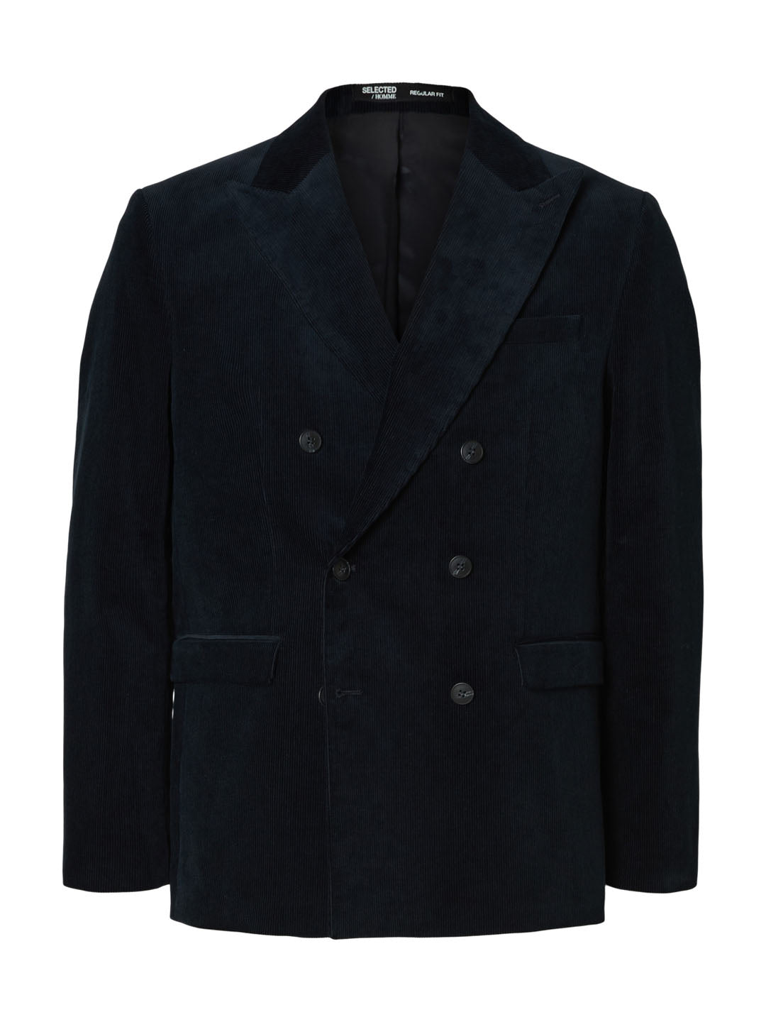 Regular Fit Corduroy Tailored Blazer - Deep Blue