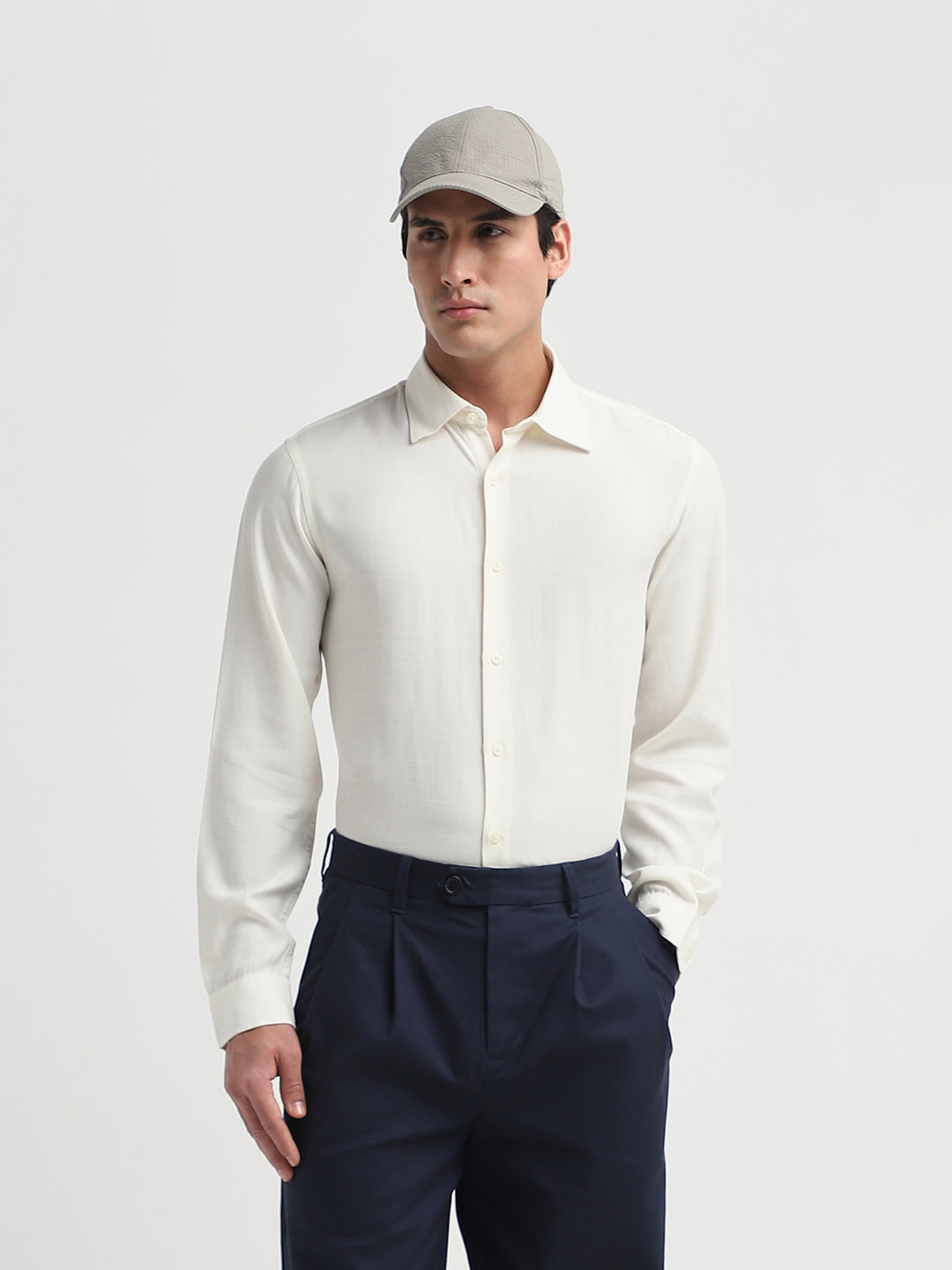 Charlie Tencel Slub Shirt - Off-White