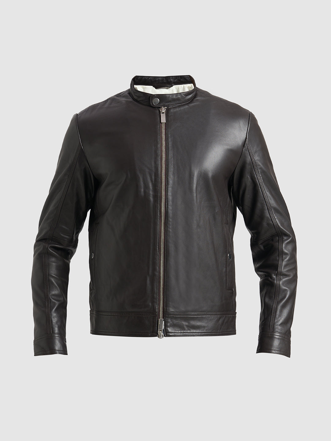 Buy Two-Way Zip Leather Jacket for Men Online