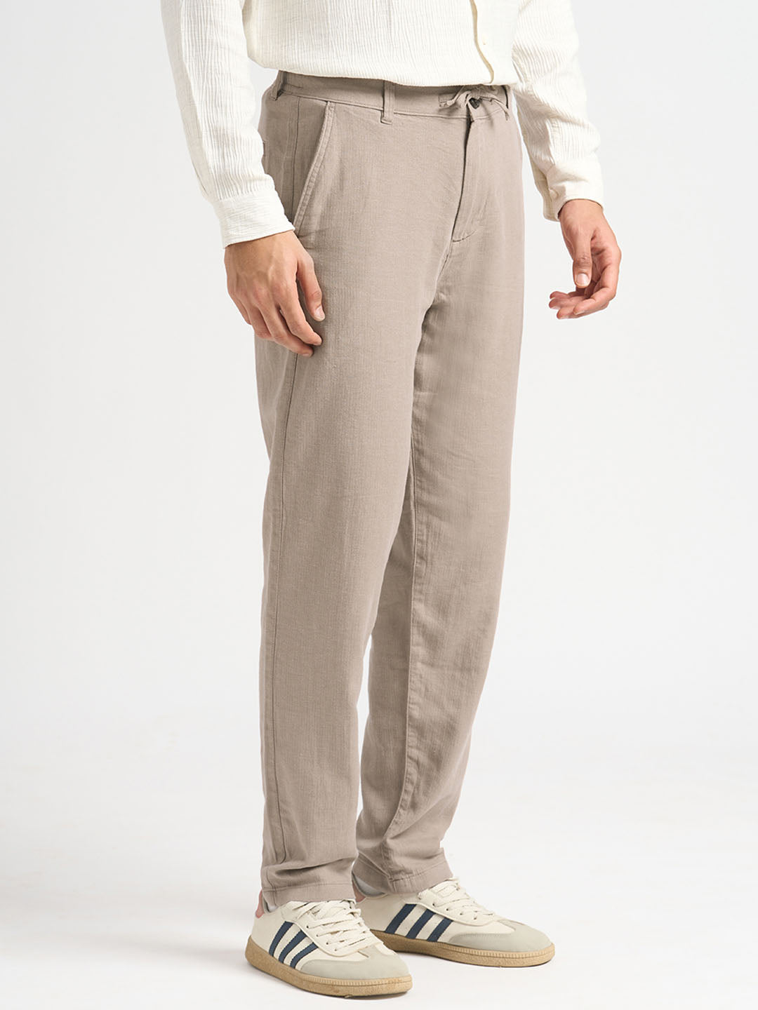 Slim Fit Linen Blend Pants