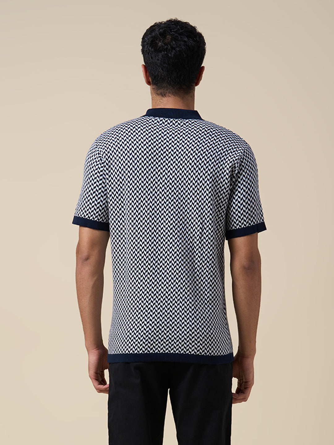 Buy Cotton printed Knit Polo for Men Online