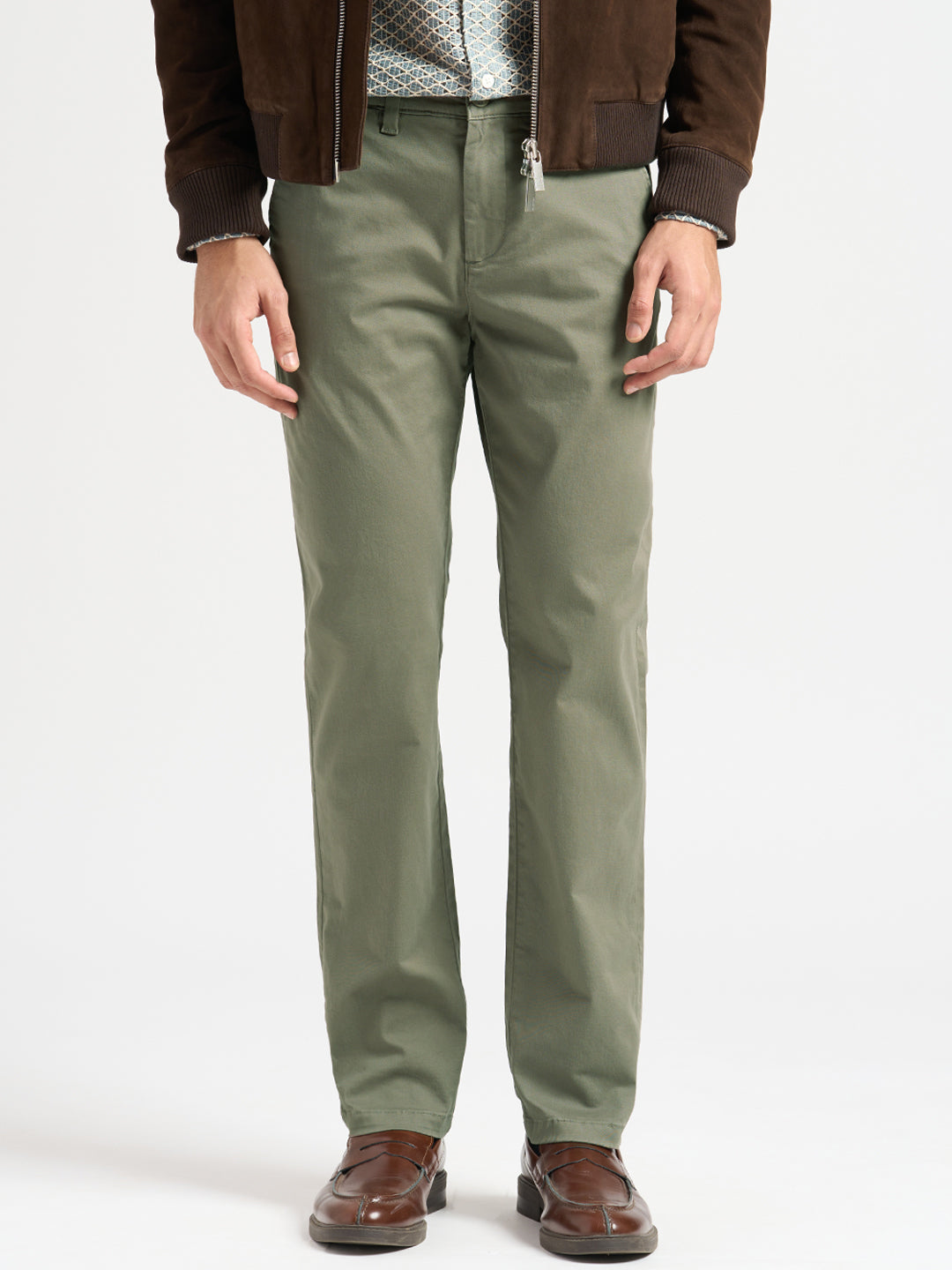 Green Slim Fit Chino Pants