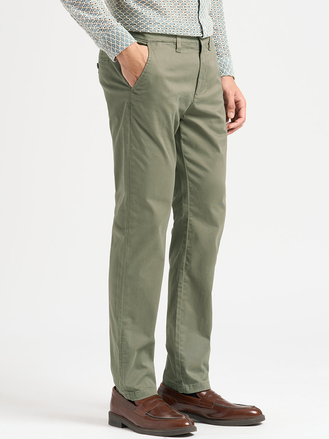 Green Slim Fit Chino Pants