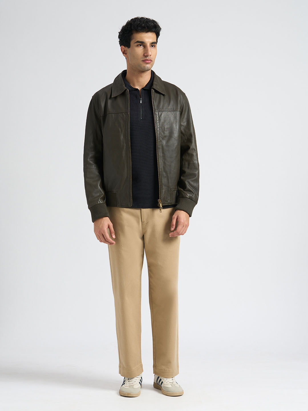 Cotton Blend Zipped Sweatshirt