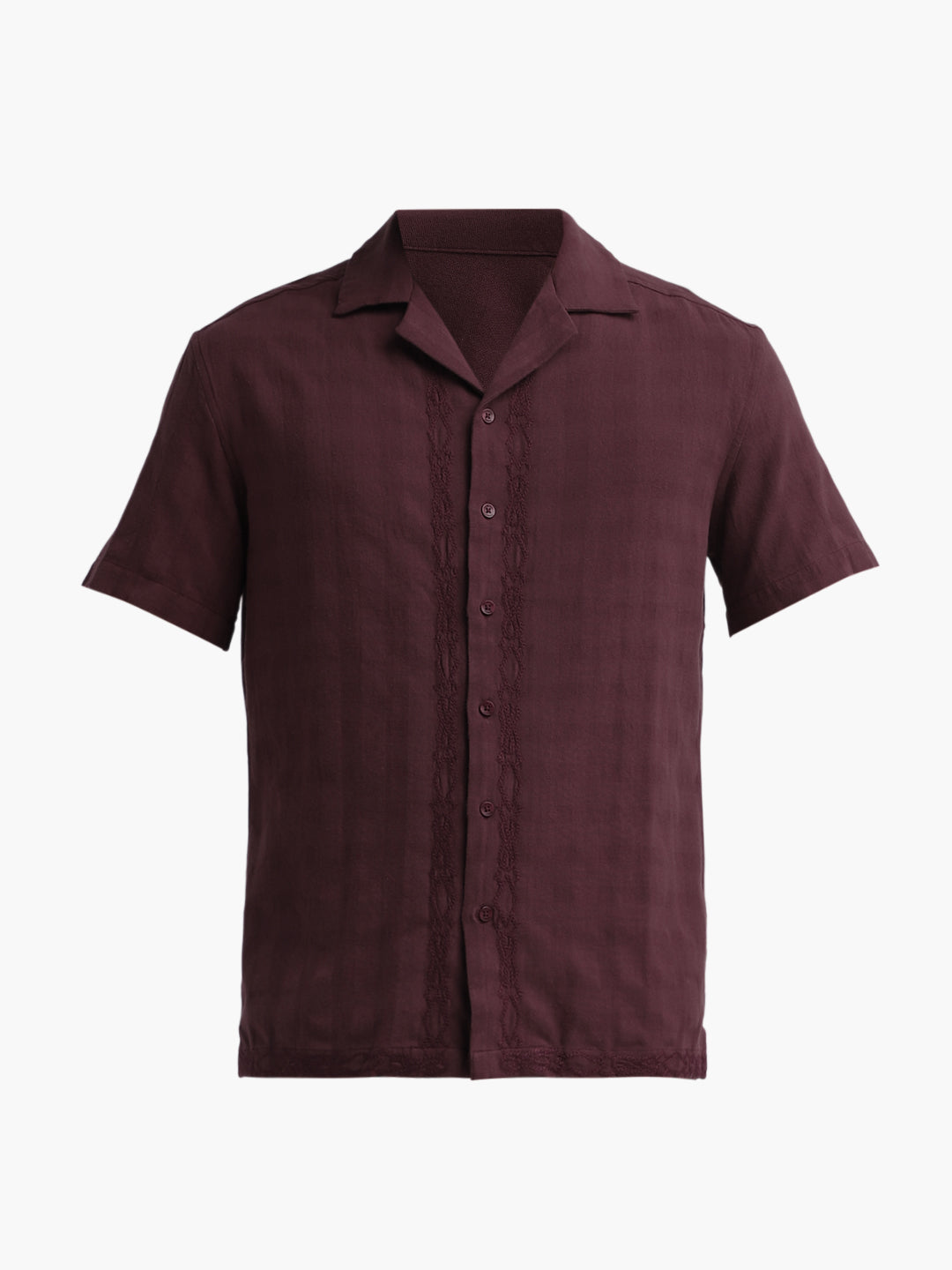 Resort Collar Embroidered Shirt