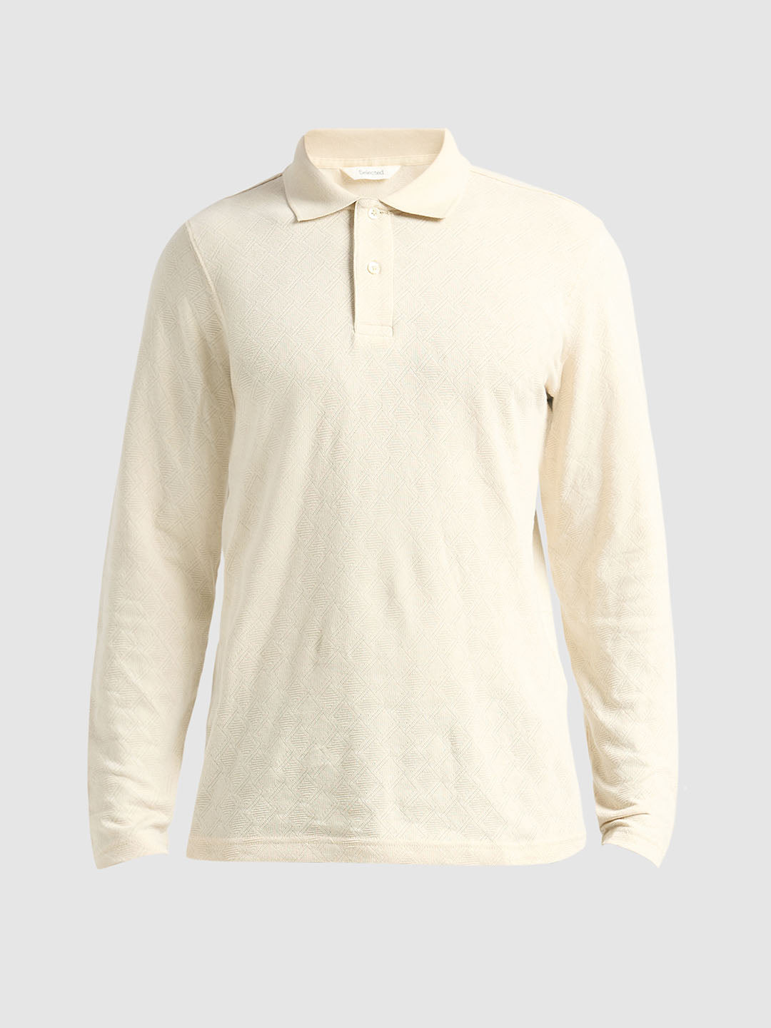 Organic Cotton Jacquard Polo - Off-White