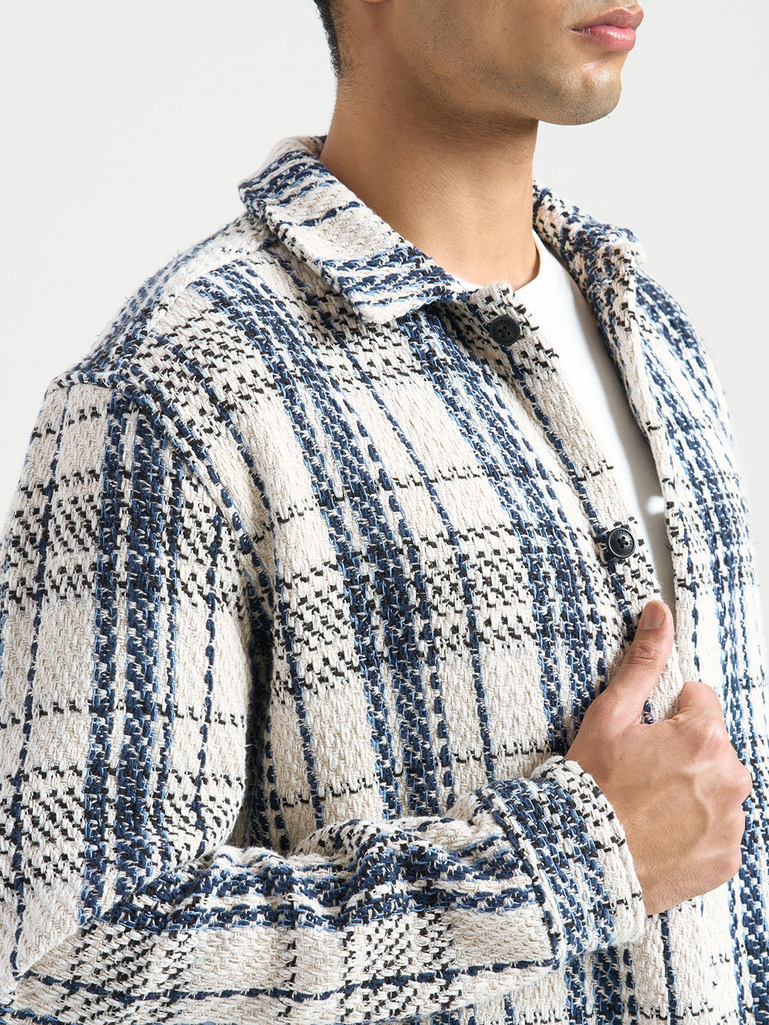 White Check Overshirt