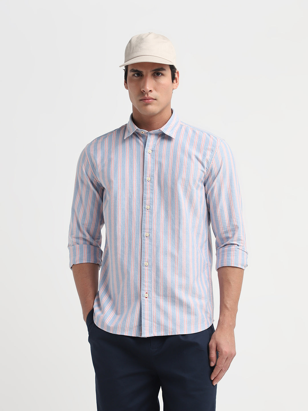 Striped Cotton Oxford Shirt