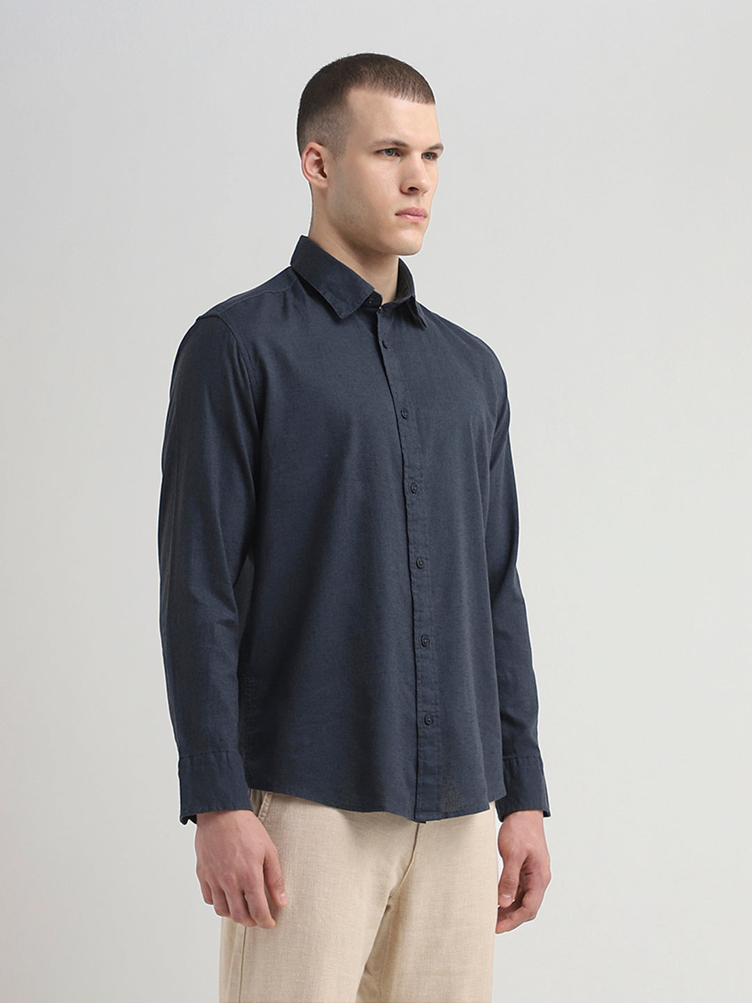 Linen Blend Regular Fit Shirt