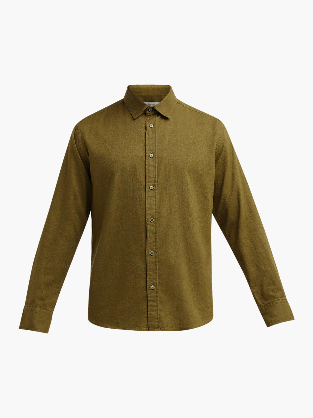 Green Linen Blend Shirt
