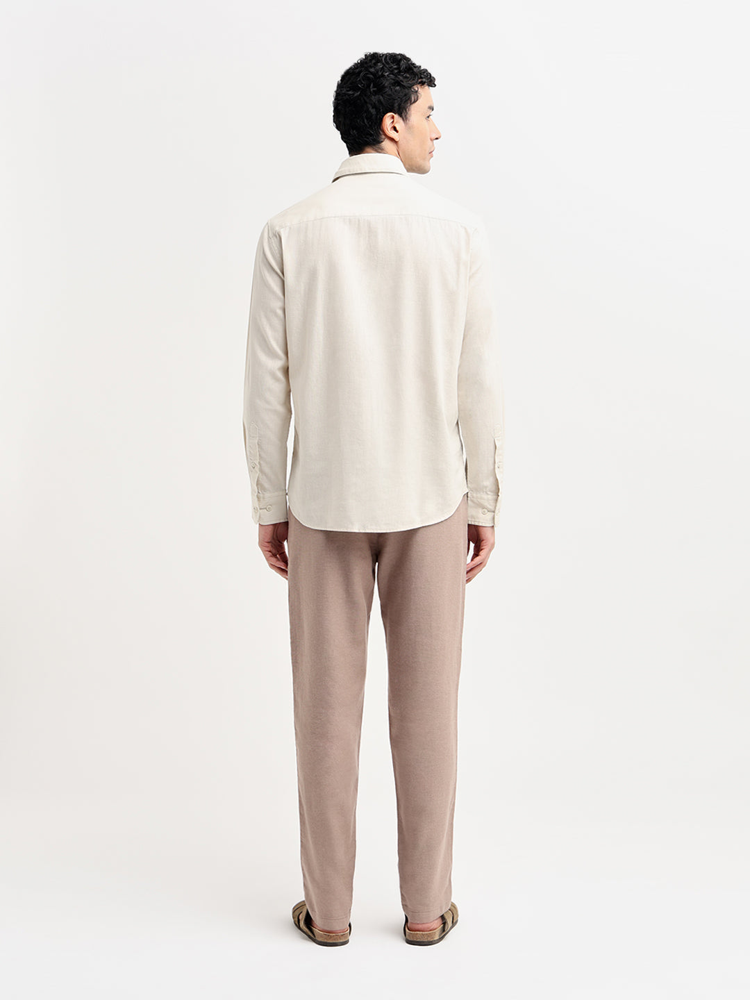 Beige Linen Blend Shirt