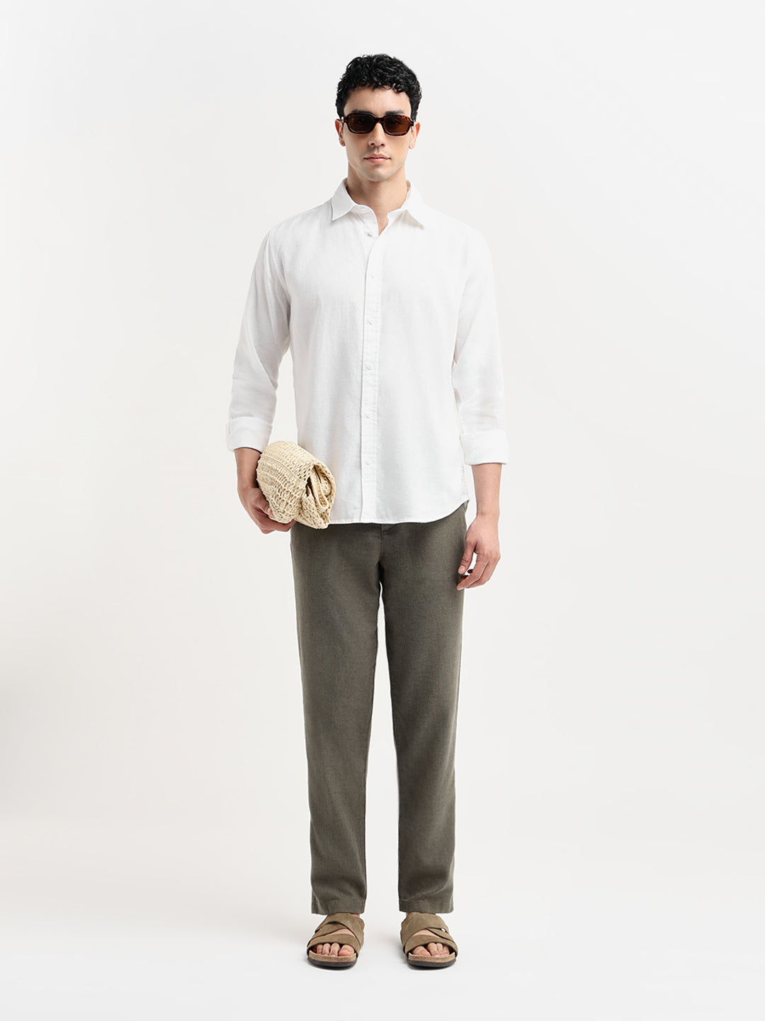 Off-White Linen Blend Shirt