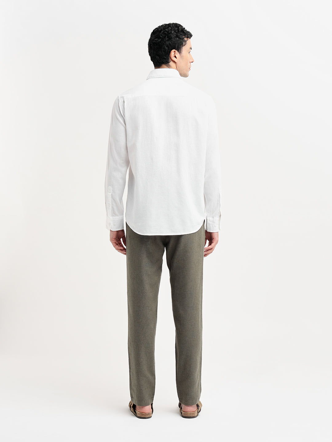 Off-White Linen Blend Shirt
