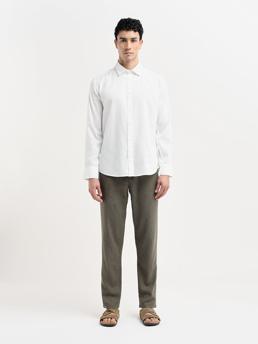 Off-White Linen Blend Shirt
