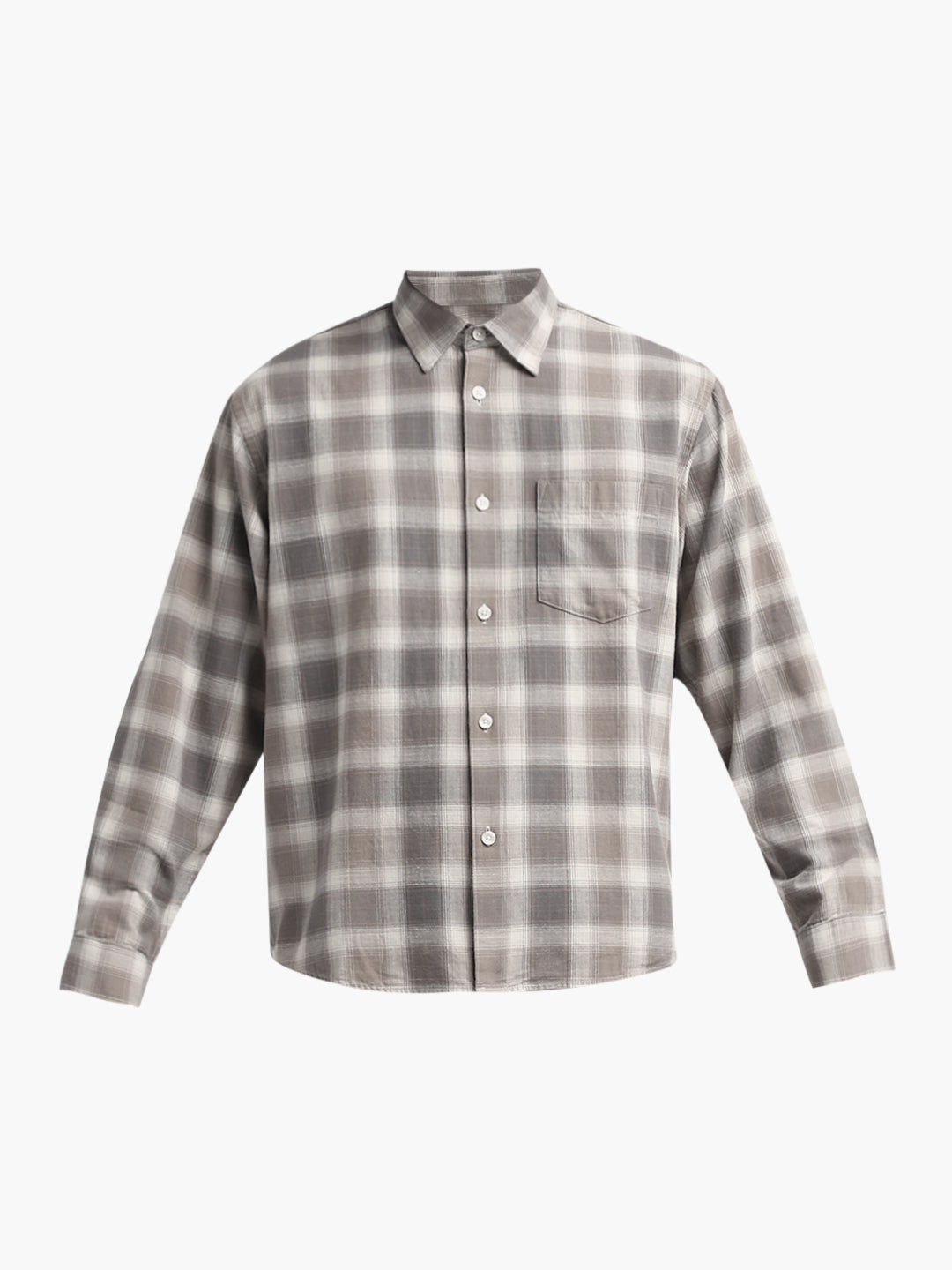 Spread Collar Check Shirt