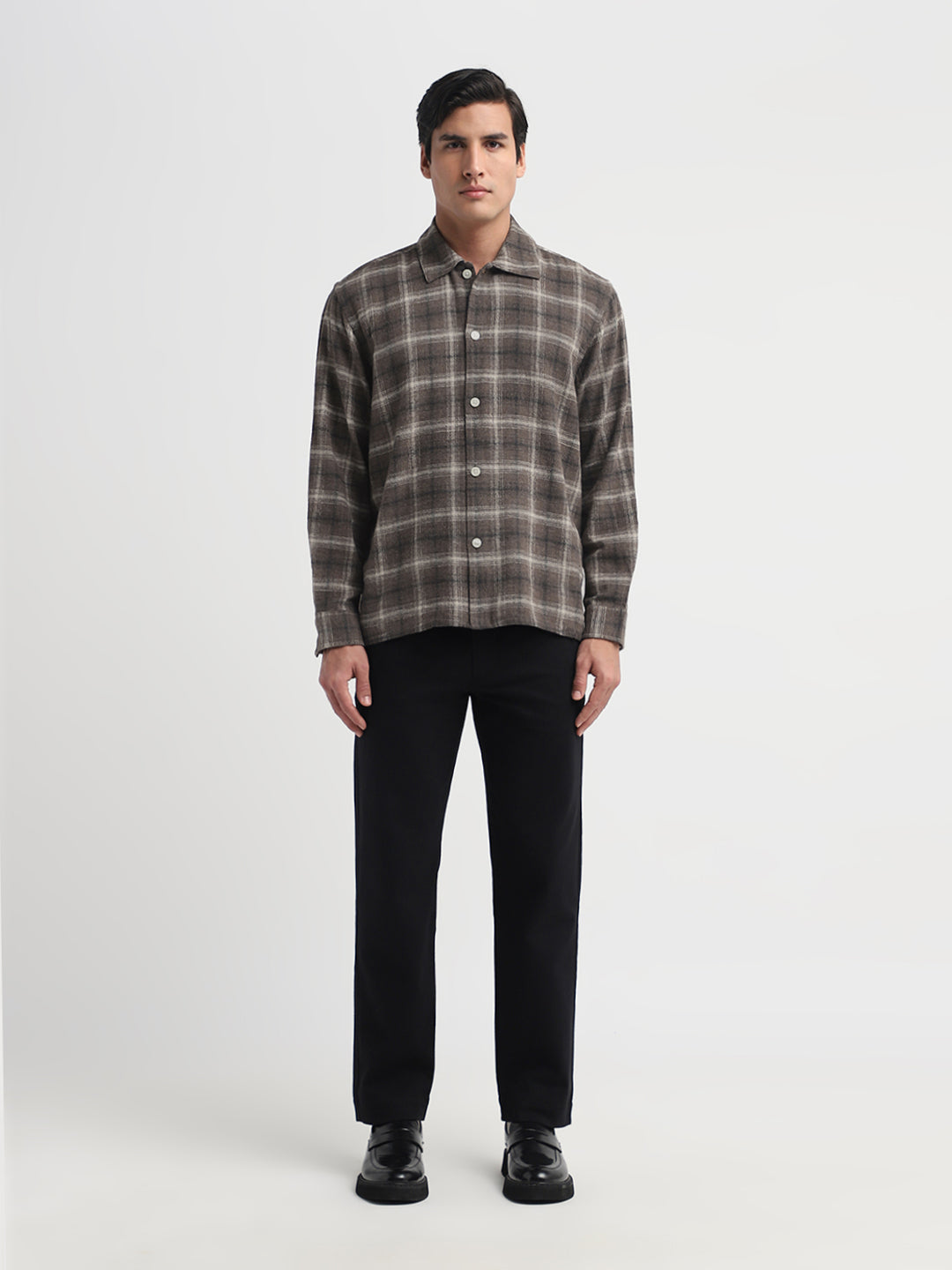 Mélange Edwin Check Shirt - Brown