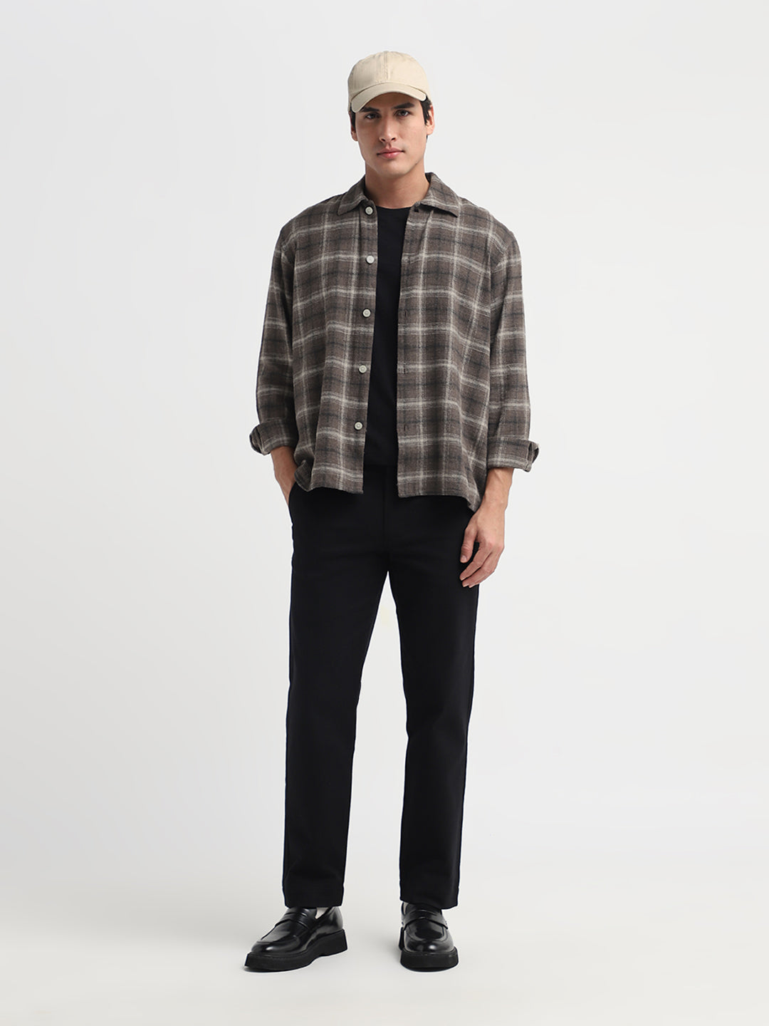 Mélange Edwin Check Shirt - Brown