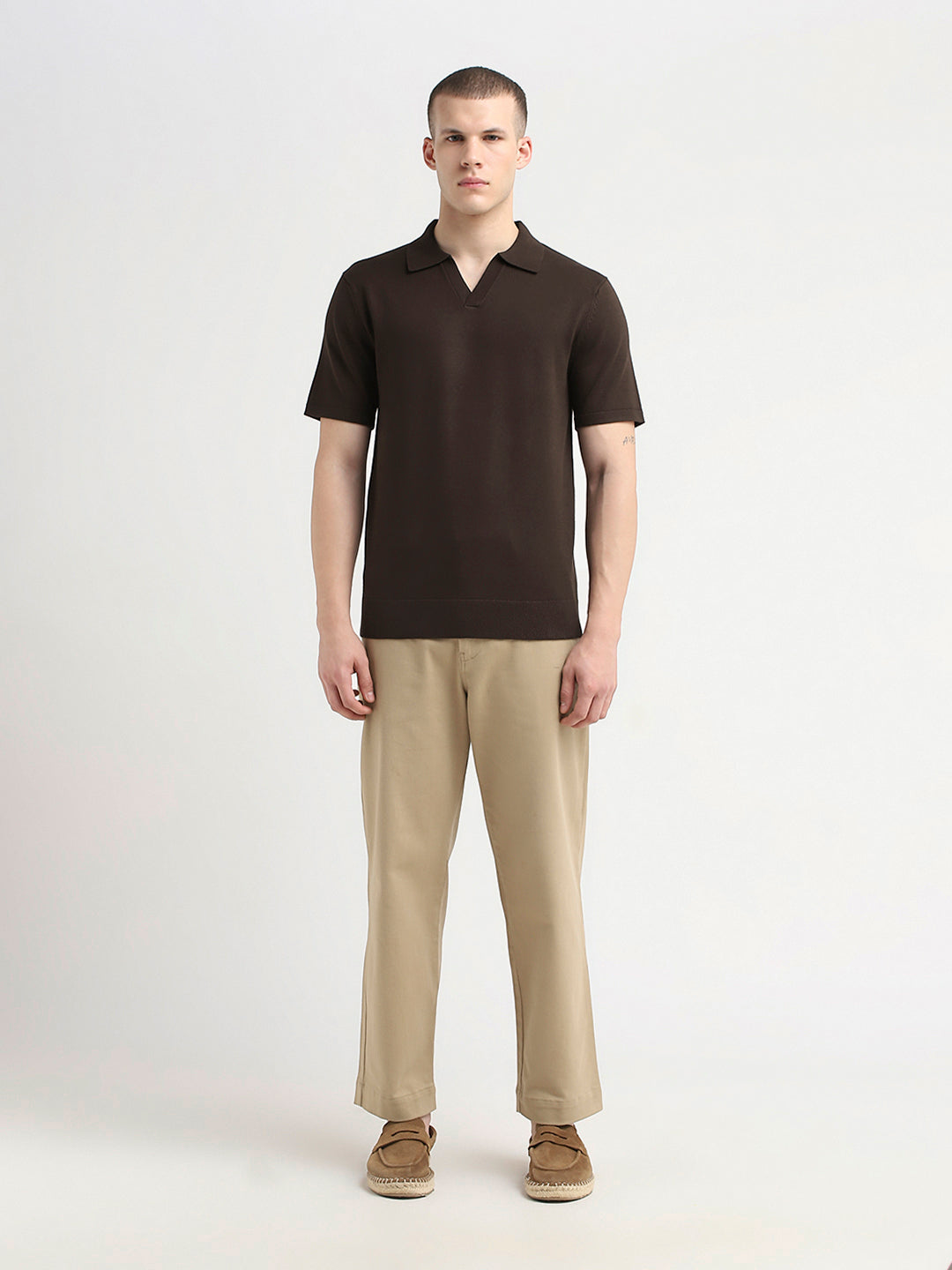 Knitted Polo - Dark Brown