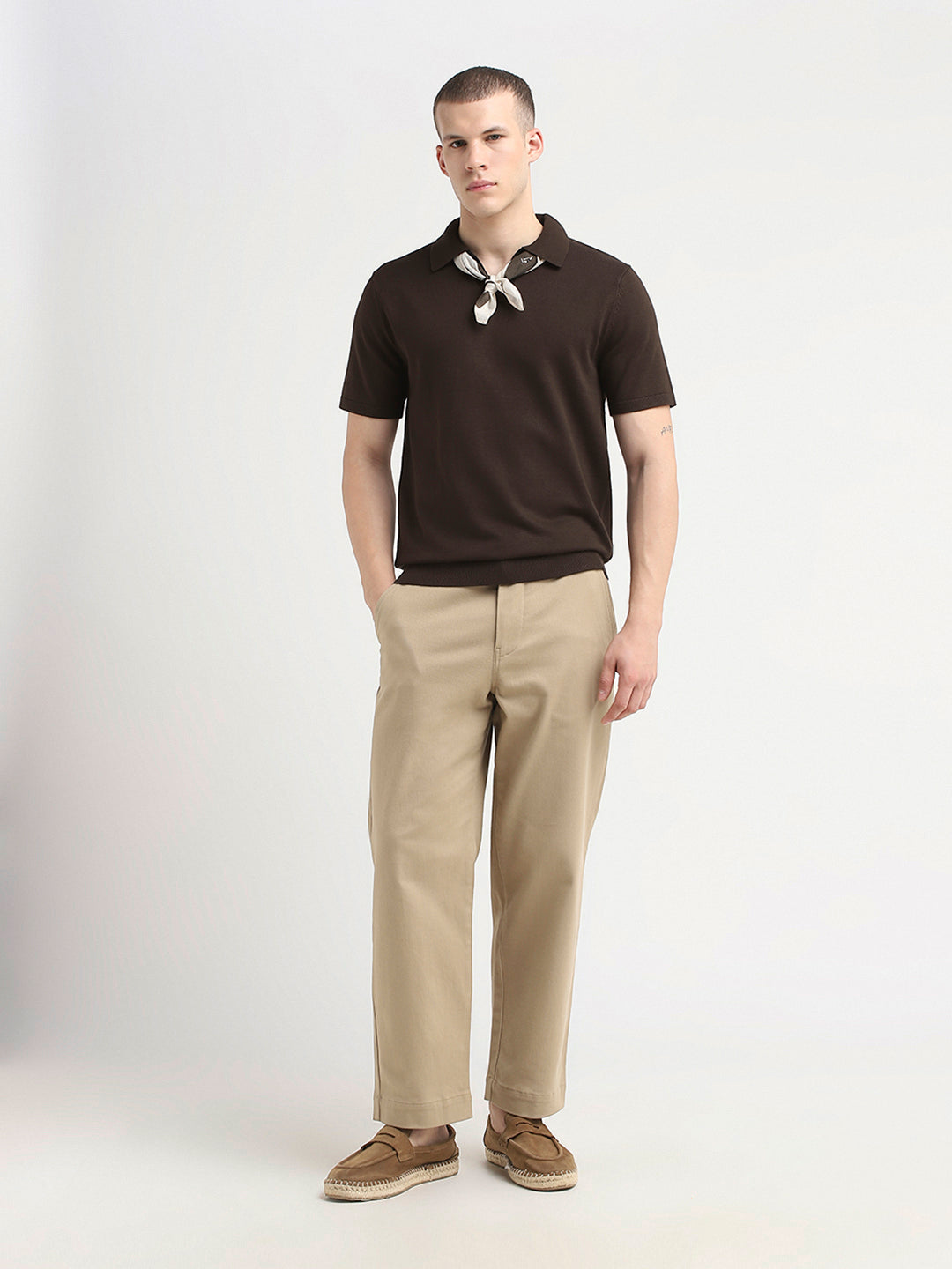 Knitted Polo - Dark Brown