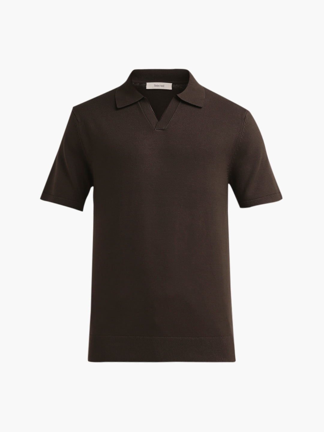Knitted Polo - Dark Brown