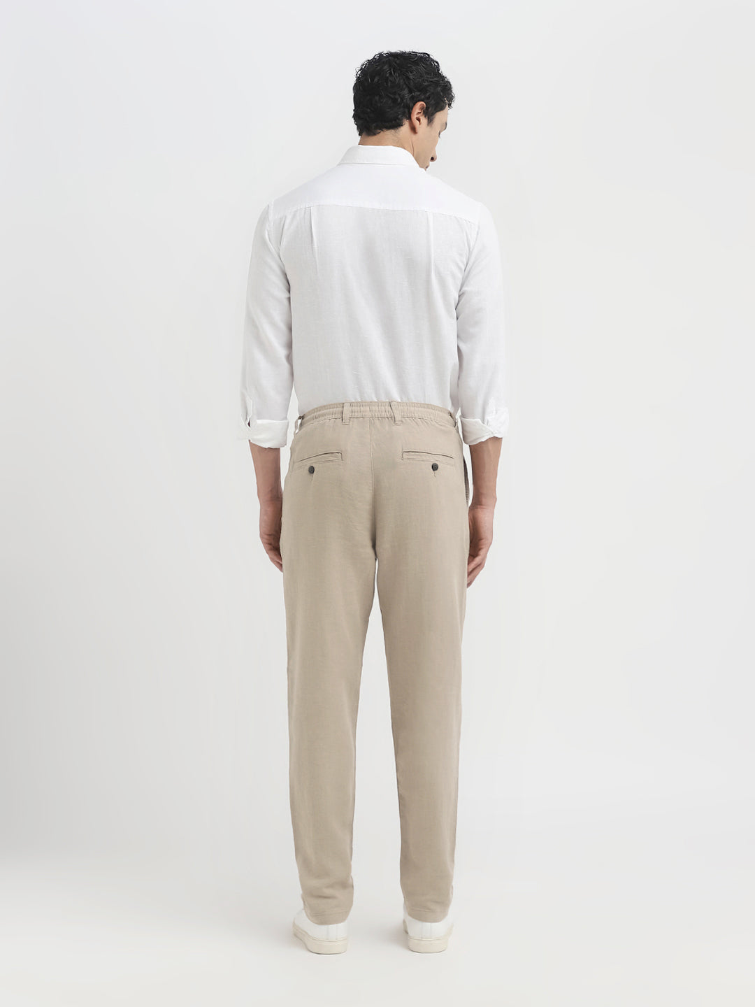Slim Tapered Linen Blend Pants