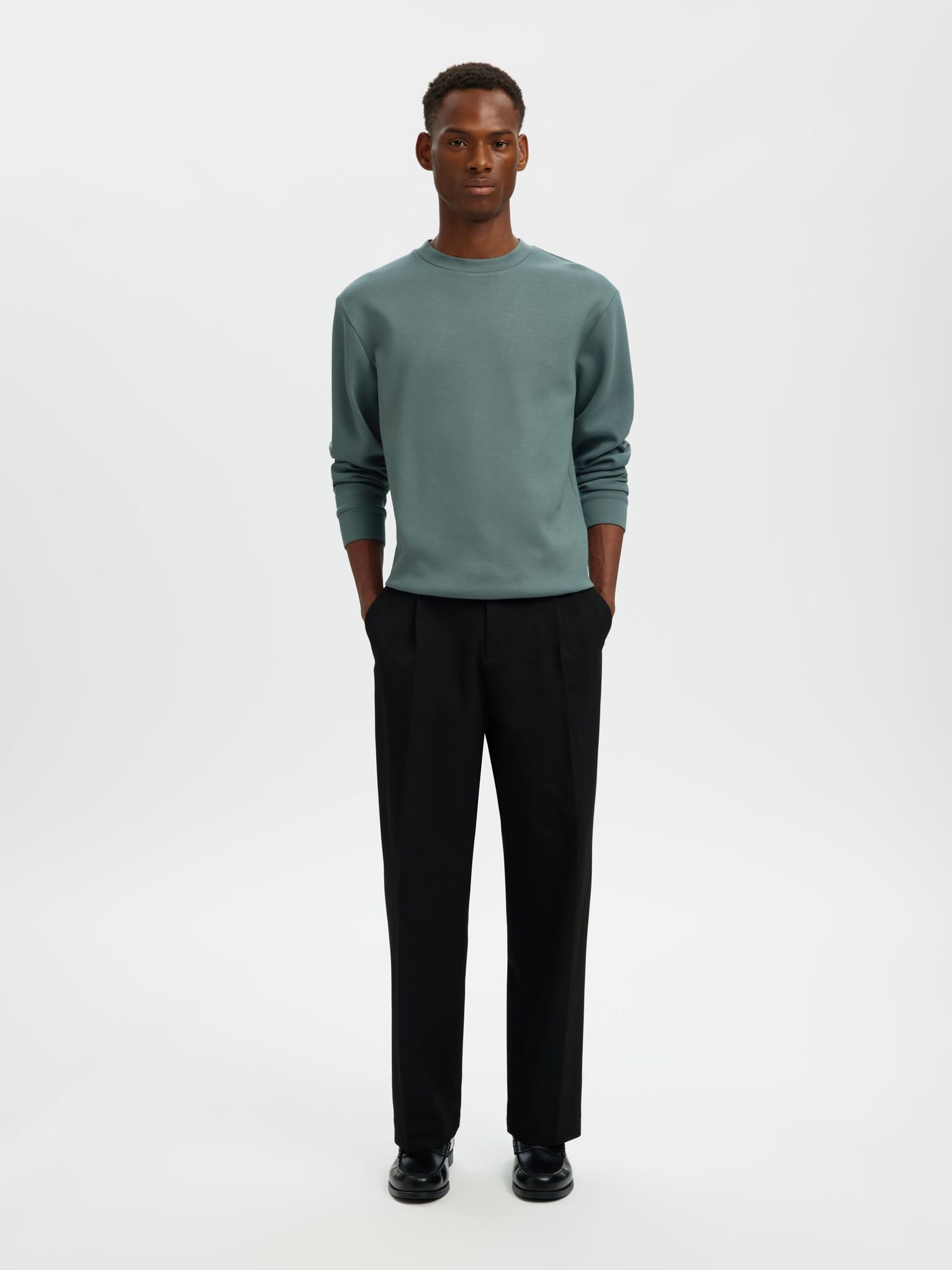 Black Loose Fit Flex Pants