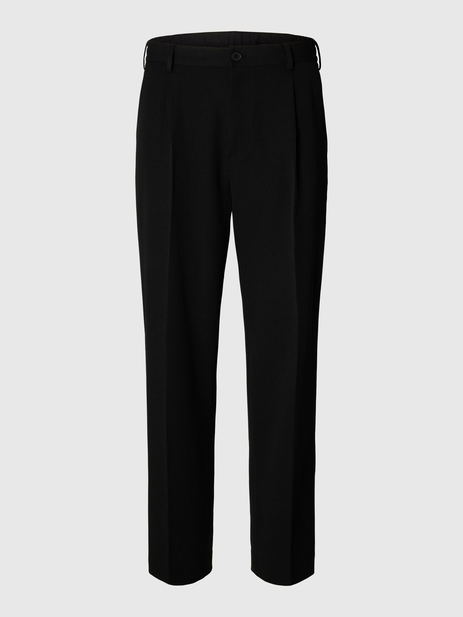 Black Loose Fit Flex Pants